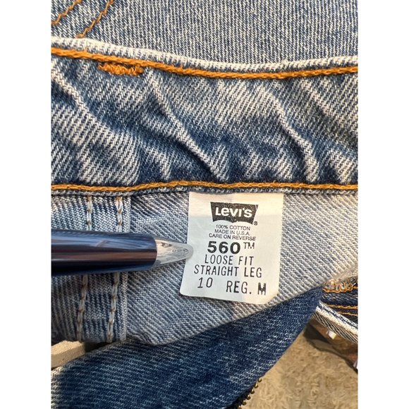 Vintage Levi Women's 560 Loose Fit Straight Leg Blue Jeans Size 10 Medium - Picture 4 of 4
